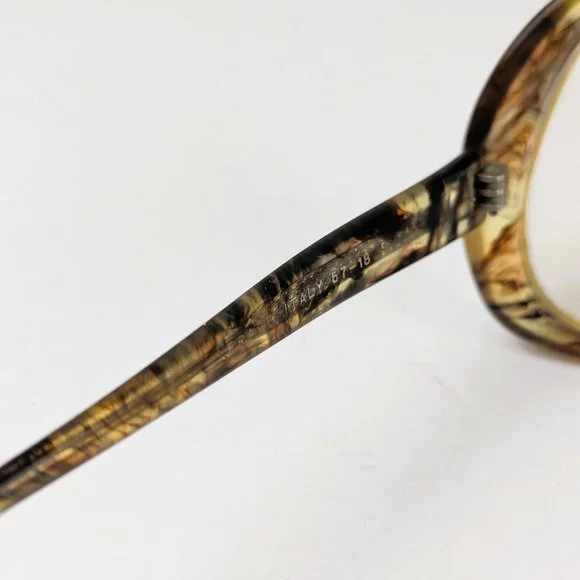 Vintage Women's Resin Swirl Oval Glasses - Picture 10 of 12